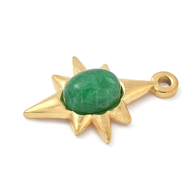Dyed Synthetic Gemstone Pendants STAS-R162-05G-03-1