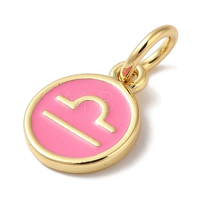 Real 18K Gold Plated Brass Enamel Charms KK-L216-001G-K04-1