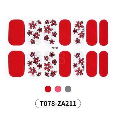 Fruit Floral Leopard Print Full Wrap Nail Polish Stickers MRMJ-T078-ZA211-1