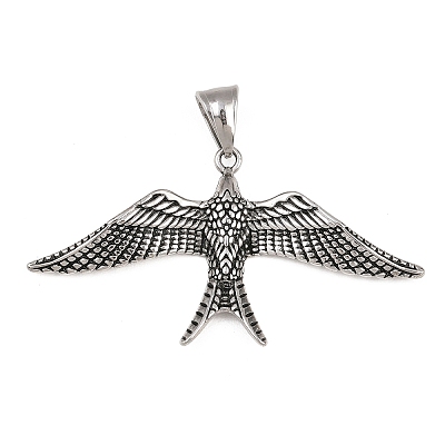 304 Stainless Steel Big Pendants STAS-C164-04AS-1
