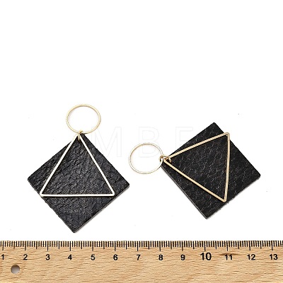 Brass with PU Leather Pendants FIND-Z048-08D-KCG-1