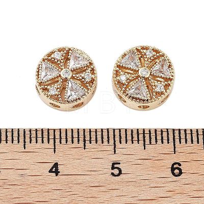 Brass Micro Pave Clear Cubic Zirconia Beads KK-Z059-04G-1