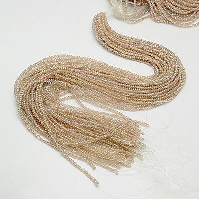 Electroplate Glass Beads Strands EGLA-F003-C05-1