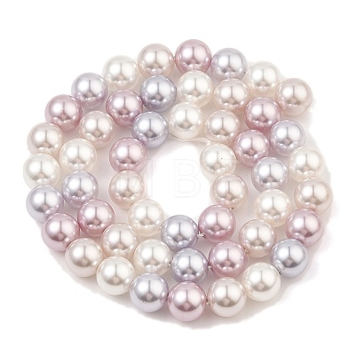 Baking Painted Pearlized Glass Pearl Round Bead Strands PEAR-H019-02C-11-1