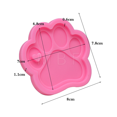 Cat Paw Print DIY Pendant Silicone Molds SIMO-PW0001-325J-1