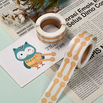 Self-Adhesive Kraft Paper Gift Tag Stickers DIY-G021-02-1