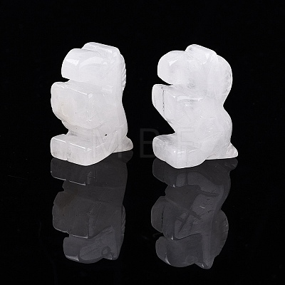 Natural Quartz Crystal Horse Figurine DJEW-N005-01B-1