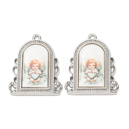 Alloy Epoxy Resin Pendants FIND-K031-01P-01-1