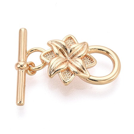10Pcs Brass Toggle Clasps KK-T073-41G-1