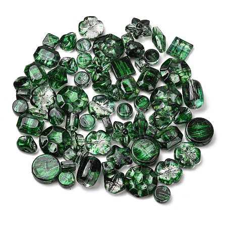 Two Tone Transparent Acrylic Beads OACR-Z041-19-1