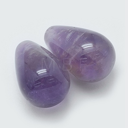 Natural Amethyst Half Drilled Beads X-G-G760-I01-1