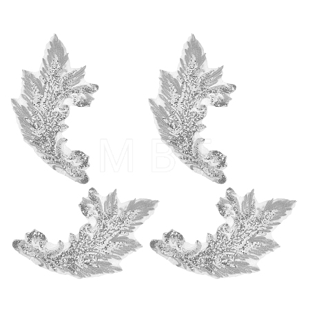 Gold and Silver Thread Silk Embroidered Sequins DIY-WH0816-144B-1