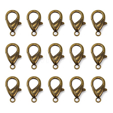 Tibetan Style Alloy Lobster Claw Clasps LS-PALLOY-O027-AB01-1
