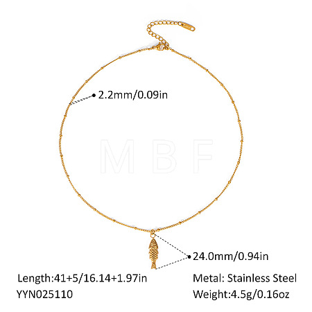 European Ocean Stainless Steel Pendant Necklaces IA7525-5-1