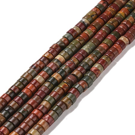 Natural Polychrome Jasper/Picasso Stone/Picasso Jasper Beads Strands G-F631-A50-1