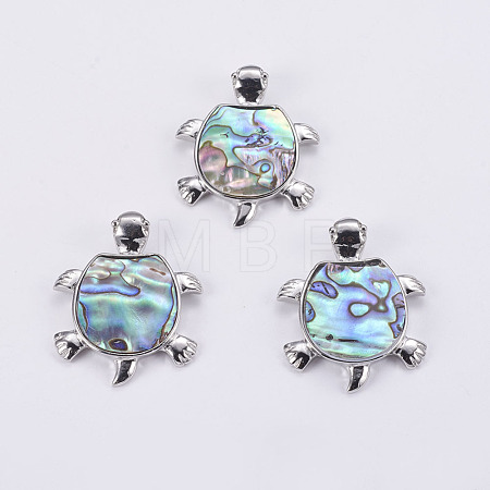 Abalone Shell/Paua Shell Pendants SSHEL-L008-14A-1