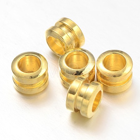 Brass Spacer Beads KK-E738-63G-1