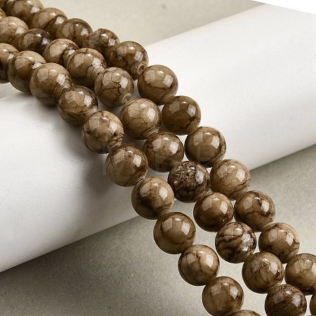 Natural Striped Stone Beads Strands G-D315-A01-03-4mm-1
