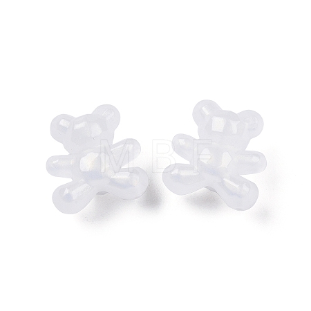 Opaque Acrylic with Glitter Powder Beads X-SACR-G024-05-1