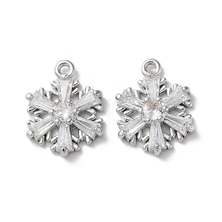 Brass Micro Pave Cubic Zirconia Charms KK-F872-17P-1