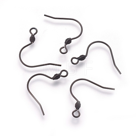 304 Stainless Steel Earring Hooks Ion Plating(IP) STAS-O119-07B-1