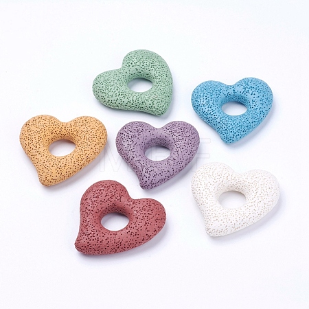 Natural Lava Rock Big Pendants G-G709-C-1