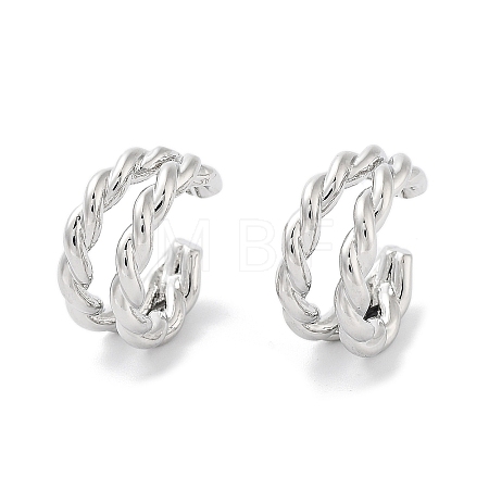 Rack Plating Brass Cuff Ring EJEW-C081-16P-1
