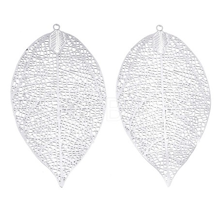 Tarnish Resistant 304 Stainless Steel Filigree Big Pendants STAS-S108-38P-1