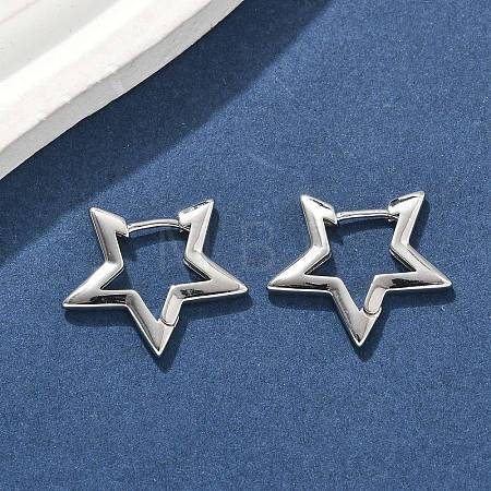 Brass Hoop Earrings EJEW-D320-17P-1