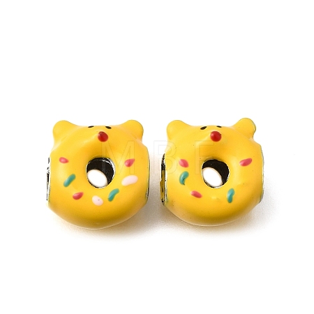 Alloy Enamel European Beads MPDL-F020-11B-P03-1