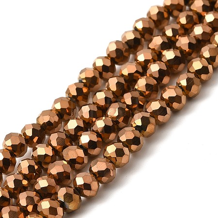 Electroplate Transparent Glass Beads Strands EGLA-A034-T6mm-UA04-1