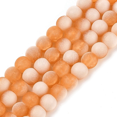 Frosted Crackle Glass Beads X1-GLAA-U001-6mm-M10-1