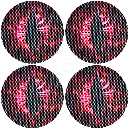 2 Sets Eye PVC Headlight Car Sticker AJEW-CP0006-12B-1
