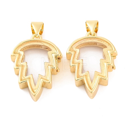 Rack Plating Brass Locket Pendants KK-F874-01G-15-1