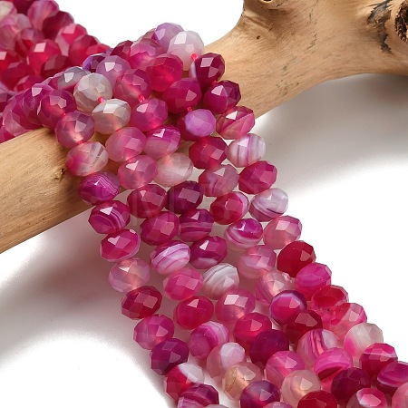 Natural Banded Agate Beads Strands G-Z111-A01-05-1