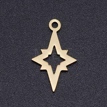 201 Stainless Steel Laser Cut Pendants STAS-S105-T906-2-1