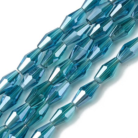 Transparent Electroplate Glass Beads X1-GLAA-K064-05A-PL02-1