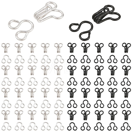 400Pcs 2 Colors Brass Interlocking Clasps KK-YW0004-28-1