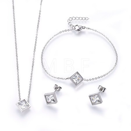 304 Stainless Steel Jewelry Sets SJEW-H137-25P-1