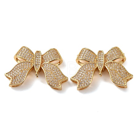 Brass Micro Pave Cubic Zirconia Chandelier Component Links KK-K422-15G-1