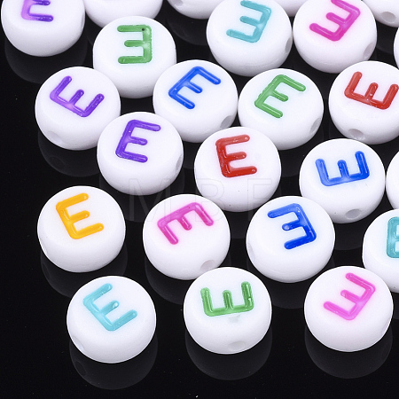 Initial Acrylic Beads X-OACR-E001-20E-1