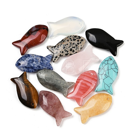Natural & Synthetic Mixed Stone Pendants G-G275-01-1