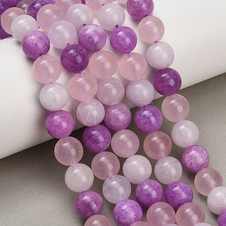 Natural White Jade & Madagascar Rose Quartz & Dyed White Jade Beads Strands GG-CBA1A62-A01-02-1