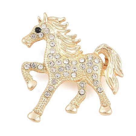 Alloy Rhinestone Lapel Pin Brooches JEWB-C057-01G-1
