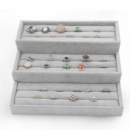 3-Tier Velvet Ring Display Risers PW-WG21639-01-1