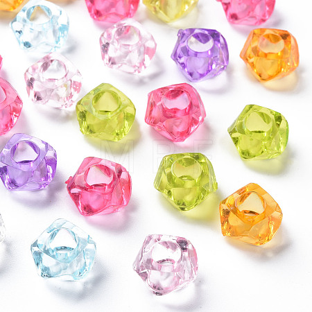 Transparent Acrylic European Beads MACR-S373-56B-1