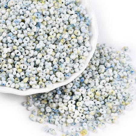 Two Tone Baking Paint Glass Seed Beads SEED-C003-01N-1