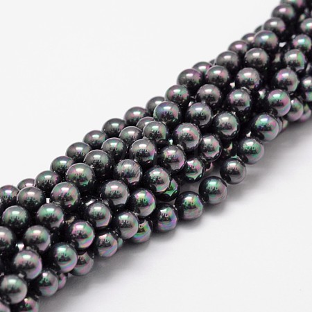 Shell Pearl Bead Strands BSHE-L025-05-6mm-1