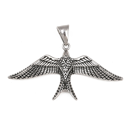 304 Stainless Steel Big Pendants STAS-C164-04AS-1