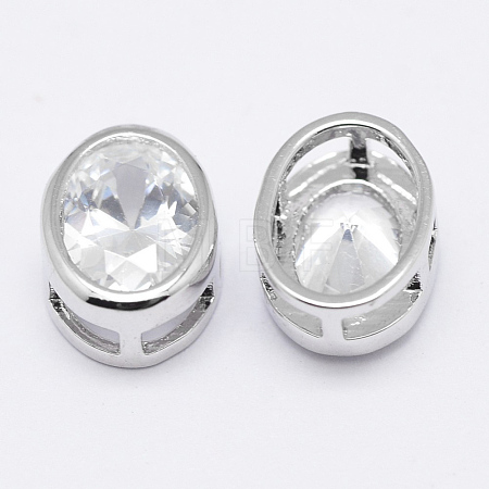 Brass Micro Pave Grade AAA Cubic Zirconia Pendants ZIRC-P030-06P-NR-1